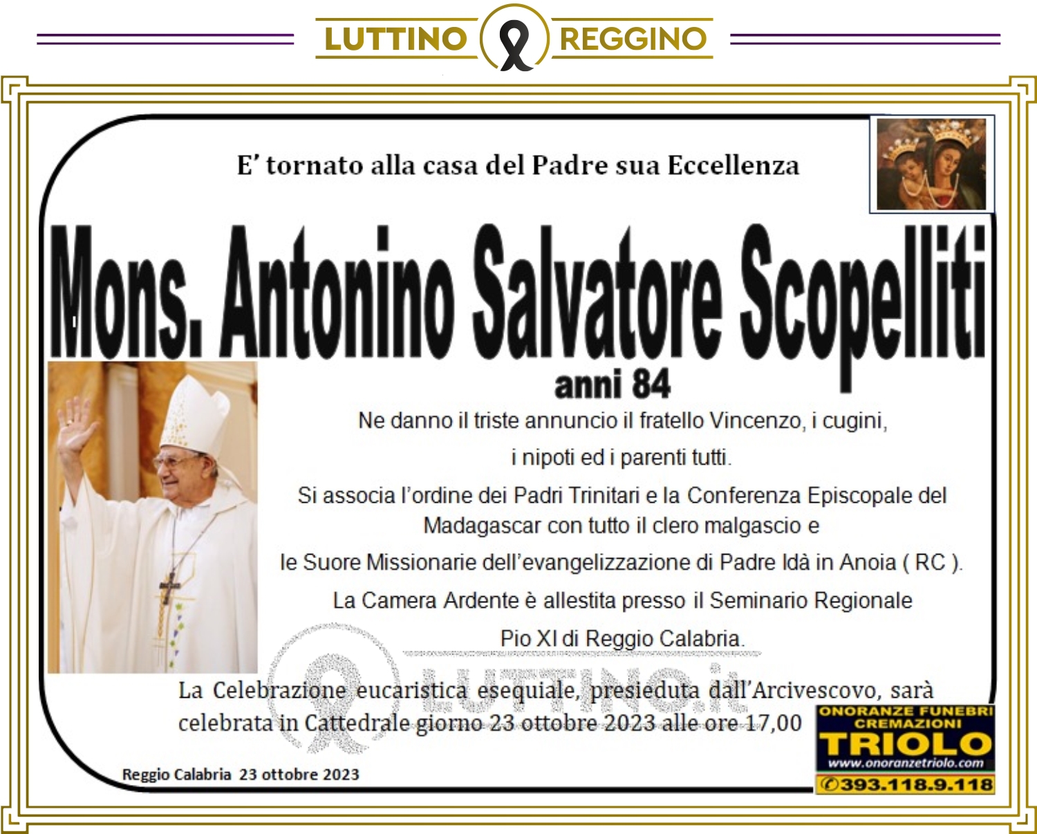 Mons. Antonino Salvatore Scopelliti